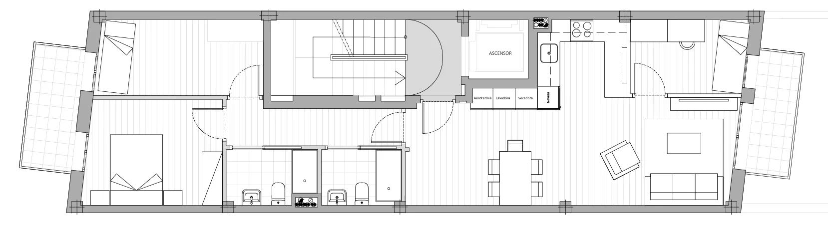 Plano planta segunda